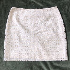Alya Cream Eyelet Skirt